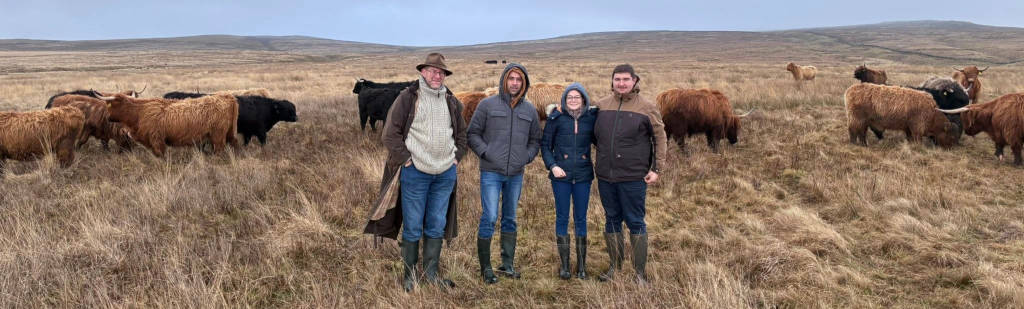 La group sur les landes de Yorkshire